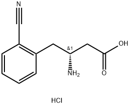 (R)-3-AMino-4-(2-cyanophenyl)-butyric acid-HCl Struktur