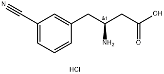 (S)-3-AMino-4-(3-cyanophenyl)-butyric acid-HCl Struktur