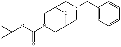 tert-butyl 7-benzyl-9-oxa-3,7-diazabicyclo[3.3.1]nonane-3-carboxylate Struktur