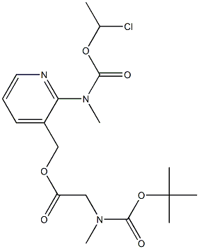 Glycine, N-[(1,1-diMethylethoxy)carbonyl]-N-Methyl-, [2-[[(1-chloroethoxy)carbonyl]MethylaMino]-3-pyridinyl]Methyl ester Structure