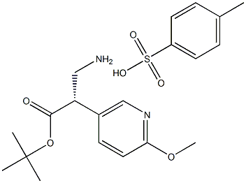 3(S)-(2-Methoxypyridin-5yl)-beta-alanine tert-butyl ester tosylate Struktur