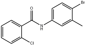 N-(4-bromo-3-methylphenyl)-2-chlorobenzamide Struktur