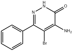 4-AMino-5-broMo-6-phenylpyridazin-3(2H)-one Struktur