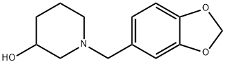 1-Benzo[1,3]dioxol-5-ylMethyl-piperidin-3-ol Struktur