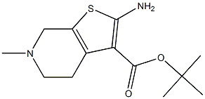 2-AMino-6-Methyl-4,5,6,7-tetrahydro-thieno[2,3-c]pyridine-3-carboxylic acid tert-butyl ester Struktur