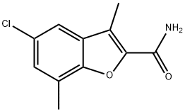 5-Chloro-3,7-diMethylbenzofuran-2-carboxaMide Struktur