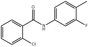 2-chloro-N-(3-fluoro-4-methylphenyl)benzamide Struktur