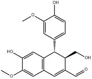 6-Hydroxy-4-(4-hydroxy-3-methoxyphenyl)-3-hydroxymethyl-7-methoxy-3,4-dihydro-2-naphthaldehyde