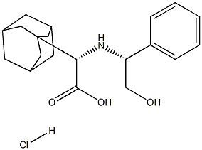 (alphaS)-alpha-[[(1R)-2-Hydroxy-1-phenylethyl]aMino]-tricyclo[3.3.1.1(3,7)]decane-1-acetic acid hydrochloride Struktur