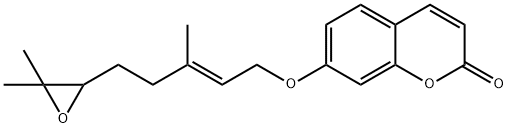 7-[[(2E)-5-(3,3-Dimethyl-2-oxiranyl)-3-methyl-2-penten-1-yl]oxy]-2H-1-benzopyran-2-one Struktur