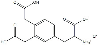 [3-[3,4-bis(carboxyMethyl)
phenyl]-1-hydroxy-1-oxopropan
-2-yl]azaniuMchloride Struktur