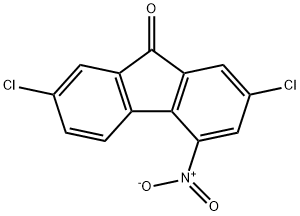 2,7-Dichloro-4-nitro-9H-fluoren-9-one Struktur