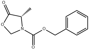 (S)-N-Cbz-4-Methyl-5-oxooxazolidine Struktur