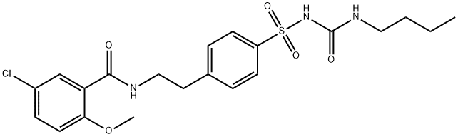 1-Butyl-3-[[4-[2-[(5-chloro-2-Methoxybenzoyl)aMino]ethyl]phenyl] Sulfonyl Urea Struktur