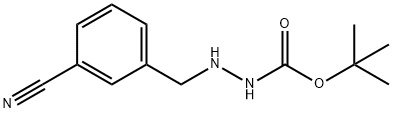 tert-butyl 2-(3-cyanobenzyl)hydrazinecarboxylate Struktur