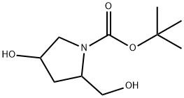 1-Pyrrolidinecarboxylicacid, 4-hydroxy-2-(hydroxyMethyl)-, 1,1-diMethylethyl ester Struktur