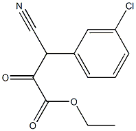 3-(3-Chloro-phenyl)-3-cyano-2-oxo-propionic acid ethyl ester Struktur