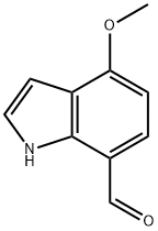 1H-Indole-7-carboxaldehyde,4-methoxy-(9CI) Struktur