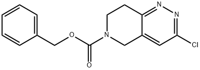 3-Chloro-7,8-dihydro-5H-pyrido[4,3-c]pyridazine-6-carboxylic acid benzyl ester Struktur