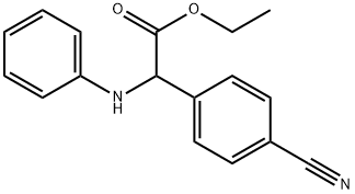 Ethyl 2-(4-cyanophenyl)-2-(phenylaMino)acetate Struktur