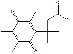 3-(2,3,5-triMethyl-1,4-benzoquinonyl)-3-Methylbutyric acid Struktur