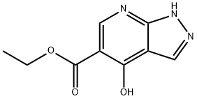 4-oxo-4,7-dihydro-1H-pyrazolo[3,4-b]pyridine-5-carboxylic acid ethyl ester Struktur