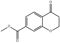 2H-1-Benzopyran-7-carboxylic acid, 3,4-dihydro-4-oxo-, Methyl ester Struktur