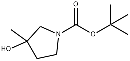 tert-Butyl 3-hydroxy-3-Methylpyrrolidine-1-carboxylate Struktur