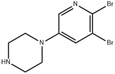 1-(5,6-DibroMopyridin-3-yl)piperazine Struktur