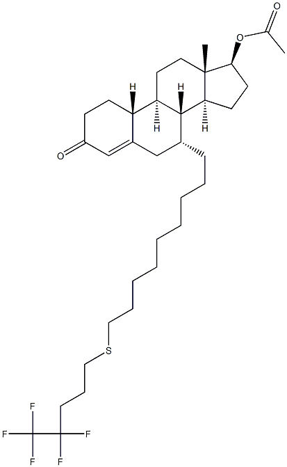 (7alpha,17beta)-17-(Acetyloxy)-7-[9-[(4,4,5,5,5-pentafluoropentyl)thio]nonyl]estr-4-en-3-one|(7ALPHA,17BETA)-17-(乙酰氧基)-7-[9-[(4,4,5,5,5-五氟戊基)硫代]壬基]雌甾-4-烯-3-酮