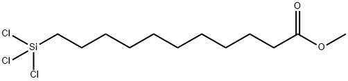 10-(CARBOMETHOXY)DECYLTRICHLOROSILANE Struktur