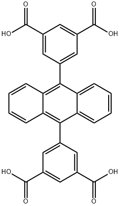 9.10-二(3',5'-二羧基苯 基)蒽 結(jié)構(gòu)式