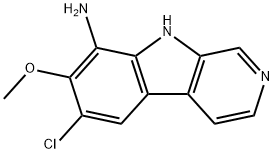 6-chloro-7-Methoxy-9H-pyrido[3,4-b]indol-8-aMine Struktur