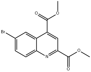 dimethyl 6-bromoquinoline-2,4-dicarboxylate Struktur