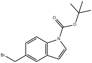 1H-Indole-1-carboxylic acid, 5-(broMoMethyl)-, 1,1-diMethylethyl ester Struktur