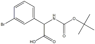 Boc-aMino-(3-broMophenyl)acetic acid Struktur