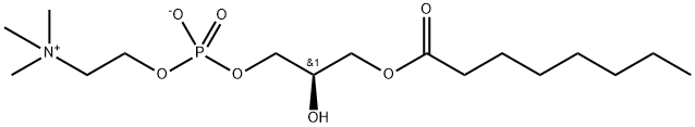 1-octanoyl-2-hydroxy-sn-glycero-3-phosphocholine Struktur