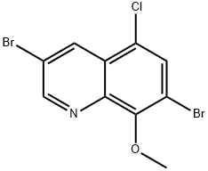 3,7-DibroMo-5-chloro-8-Methoxyquinoline Struktur