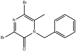 1-benzyl-3,5-dibroMo-6-Methylpyrazin-2(1H)-one Struktur