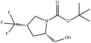 (2S,4S)-1-BOC-4-トリフルオロメチルピロリジン-2-メタノール 化學(xué)構(gòu)造式