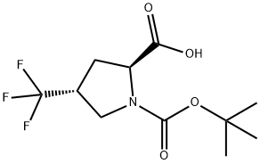 (2S,4R)-1-Boc-4-trifluoroMethylpyrrolidine-2-carboxylic acid Struktur