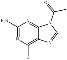 1-(2-AMino-6-chloropurin-9-yl)ethanone Struktur