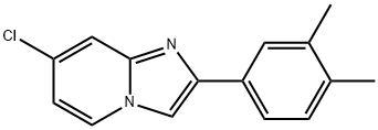 7-chloro-2-(3,4-diMethylphenyl)H-iMidazo[1,2-a]pyridine Struktur