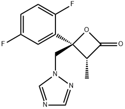 (3R,4R)-4-(2,5-Difluorophenyl)-3-Methyl-4-(1H-1,2,4-triazol-1-ylMethyl)-2-oxetanone, 483340-20-1, 結(jié)構(gòu)式