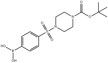 4-(4-(tert-butoxycarbonyl)piperazin-1-ylsulfonyl)phenylboronic acid Struktur