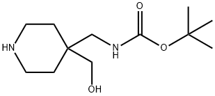 CarbaMic acid, [[4-(hydroxyMethyl)-4-piperidinyl]Methyl]-, 1,1-diMethylethyl ester (9CI) Struktur