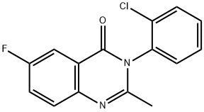 3-(2-chlorophenyl)-6-fluoro-2-Methylquinazolin-4(3H)-one Struktur