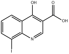 4-hydroxy-8-iodoquinoline-3-carboxylic acid Struktur