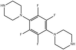 1,4-Dipierazino-2,3,5,6-tetrafluorobenzene Struktur