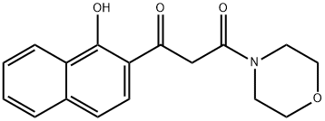 1-(1-hydroxynaphthalen-2-yl)-3-Morpholin-4-ylpropane-1,3-dione Struktur